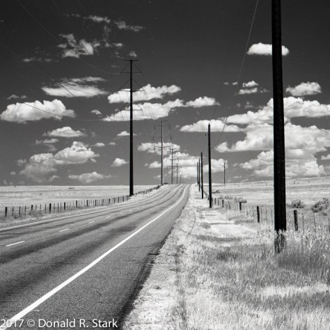 IR view of lookout road stretching off into infinity